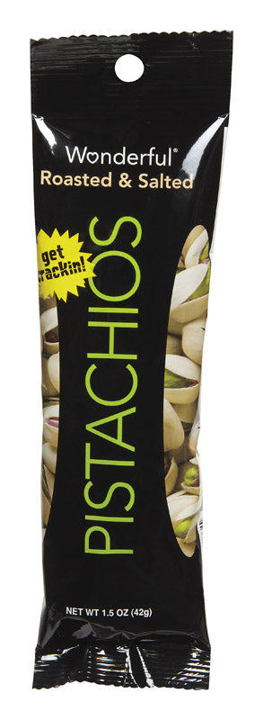 Wonderful Roasted and Salted Pistachios 1.5 oz Pegged, Pack of 12