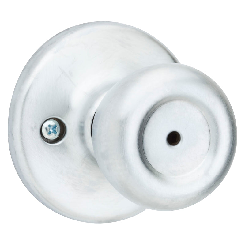 Kwikset 300M 26D CP 7/8 RFL RC Privacy Lockset, Satin Chrome, ADA Compliant, Left, Right Hand, 2-1/8 in Dia Knob