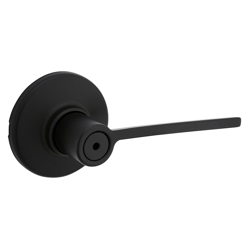 Kwikset Ladera Series 300LRL RDT 514 CP Privacy Lockset, Lever Handle, Matte, Zinc, Black, Left, Right Hand