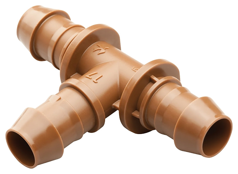 Rain Bird BT50/4PK Non-Threaded Drip Tee, 1/2 in Connection, Barb, Plastic