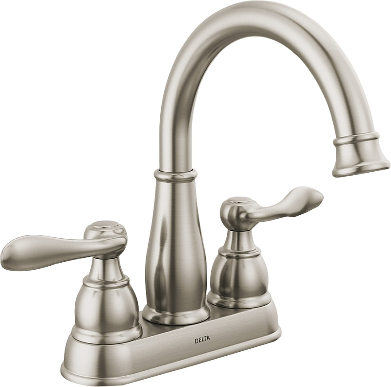 Delta Windemere Series 25896LF-BN Centerset Bathroom Faucet, 1.2 gpm, 2-Faucet Handle, 3-Faucet Hole, Brass, Yes