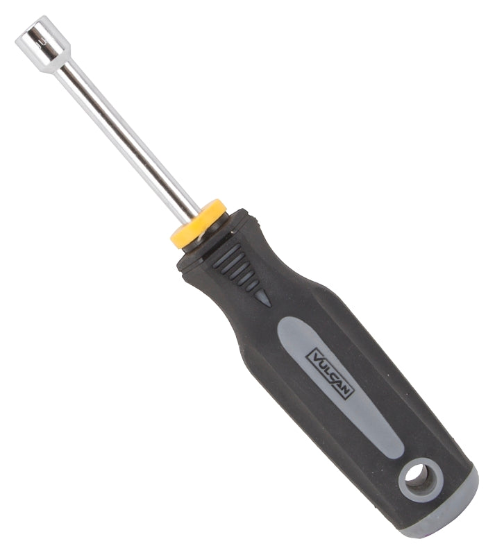 Vulcan MC-SD40 Nut Driver, 8 mm Drive, 7 in OAL, Cushion Grip Handle, Gray/Black Handle, 3 in L Shank