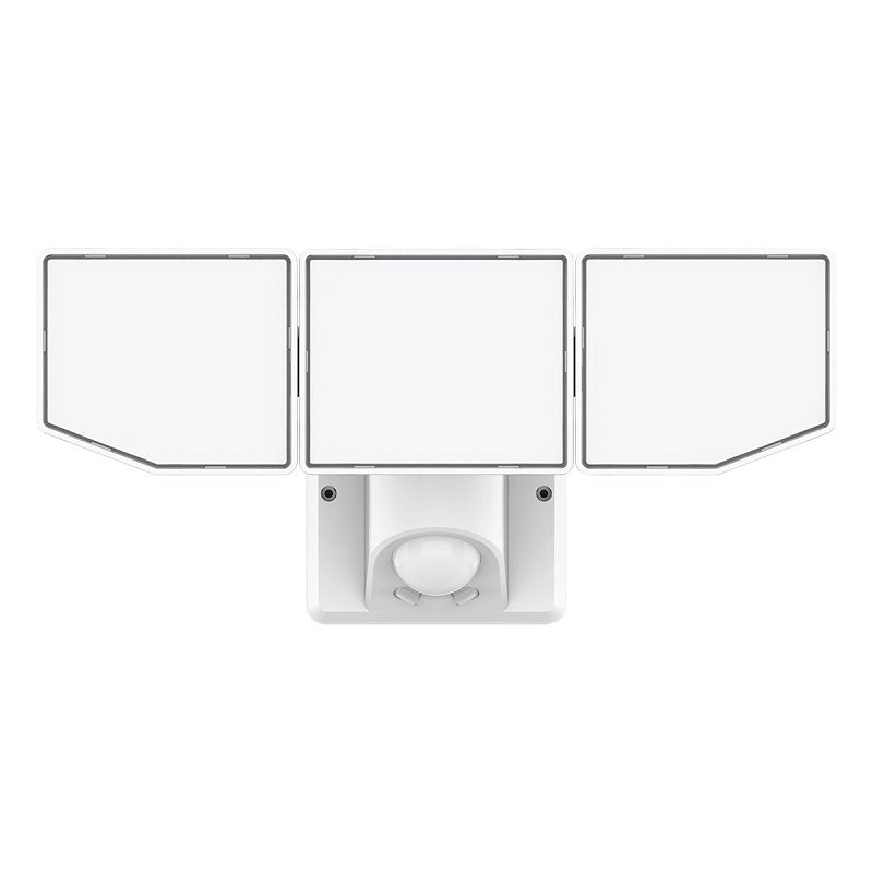 BELL LINK CL-SLM4KACW-3H 3-Head Security Light, 120 V, 35 W, LED Lamp, Daylight/Warm White, 4000 Lumens, White Fixture
