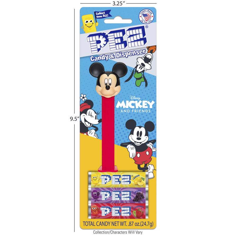 PEZ Favorites Assorted Candy and Dispenser 1.87 oz, Pack of 12