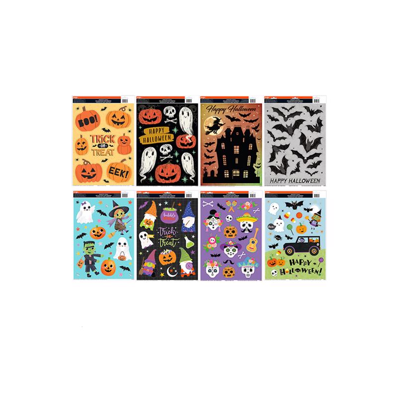 IG Design 17 in. Gel Clings Halloween Decor, Pack of 48