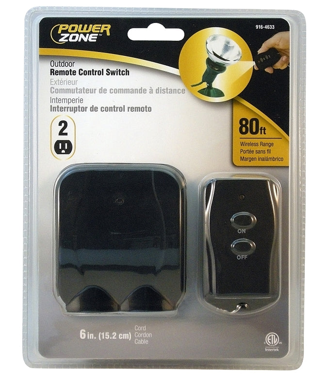 PowerZone TNOREM02 Remote Control Timer, 15 A, 125 V, 1875 W, 2-Outlet
