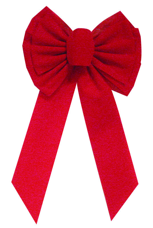Holiday Trims Red 11 Loop Christmas Bow 10 in., Pack of 12
