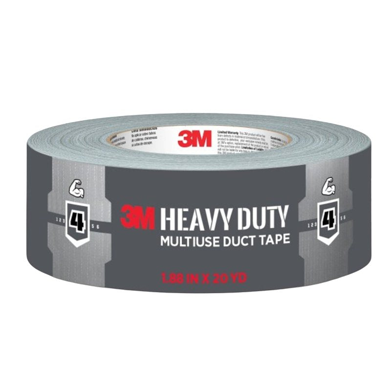 Scotch 2120-A Duct Tape, 20 yd L, 1.88 in W, Polyethylene-Coated Multi-Filament Scrim Backing, Transparent