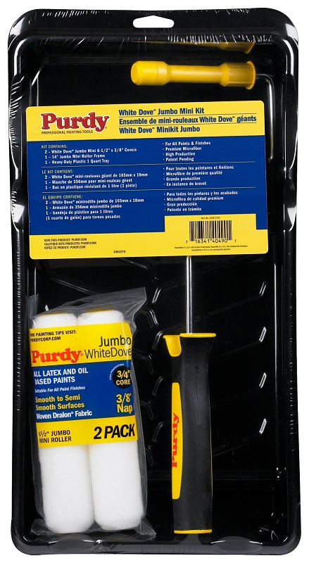 Purdy 14C810700 Jumbo Mini Kit, Smooth Surface, Polypropylene/Woven Dralon Fabric, 4-Piece