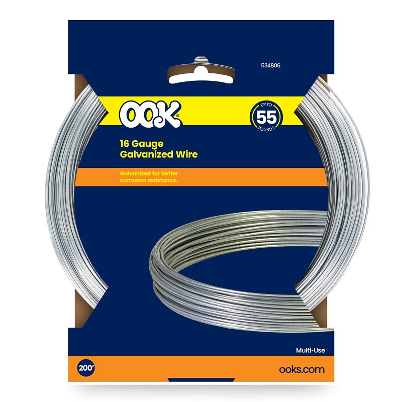 Hillman 50143 Utility Wire, 200 ft L, 16, Galvanized Steel, Pack of 8