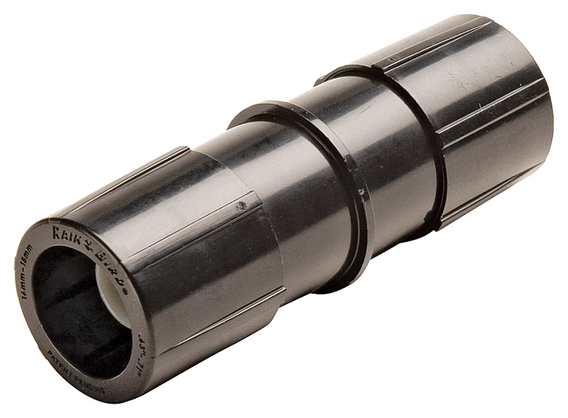 Rain Bird EFC25-1PK Universal Tubing Coupling, 1/2 in Connection, Compression, Plastic, Black
