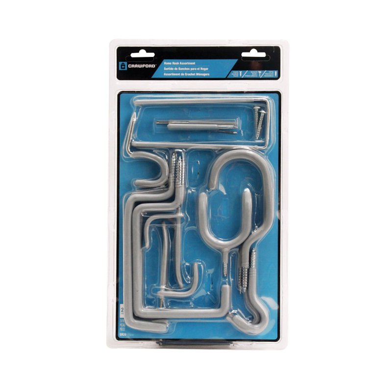 Crawford OR20-6 Storage Hook Kit, Steel, Zinc-Plated