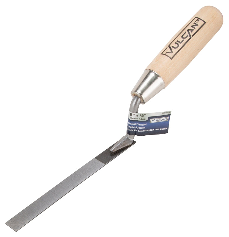 Vulcan 16562 Tuck Pointing Trowel, 1/2 in W, 6 in L, Steel, Ergonomic Handle