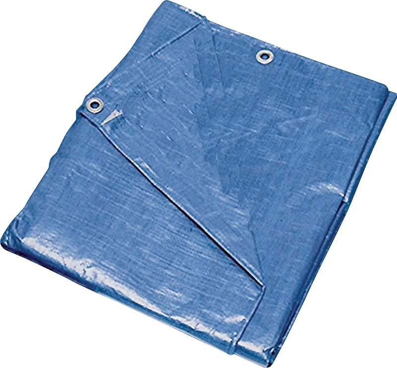 ProSource T1216BB90-BLU Tarpaulin, 16 ft L, 12 ft W, 5 mil Thick, Polyethylene, Blue