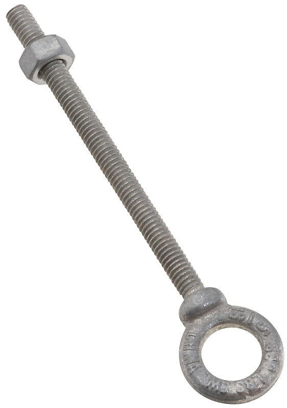 National Hardware N245-118 Eye Bolt, 5/16-18 Thread, Coarse Thread, 4-1/8 in L Thread, 5/8 in ID x 1-1/8 in OD Dia Eye