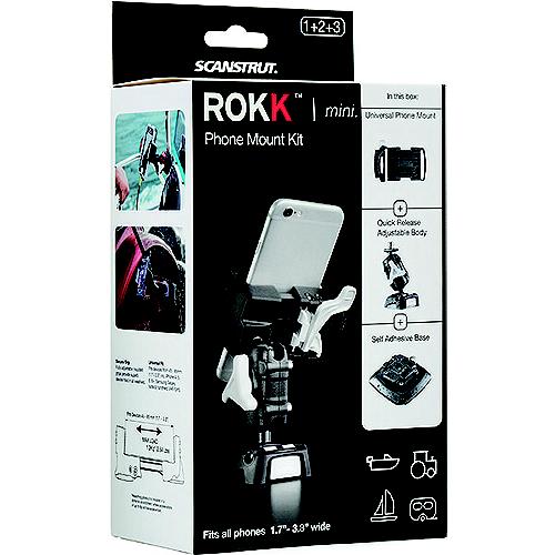 Scanstrut RLS509404 Rokk Mini Mount - Cell Phone Clamp Kit, Self Adhesive Surface Mount