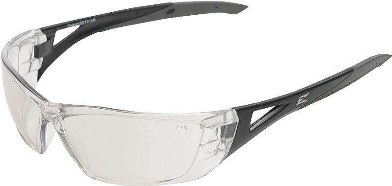 Edge SD111AR-G2 Non-Polarized Safety Glasses, Clear Lens, Black Frame, Unisex, Polycarbonate Lens, Wraparound Frame