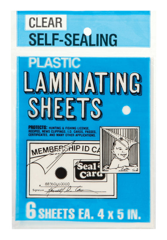 Seal-A-Card Books and Stationery Laminating Sheets Plastic 6 sheet, Pack of 24