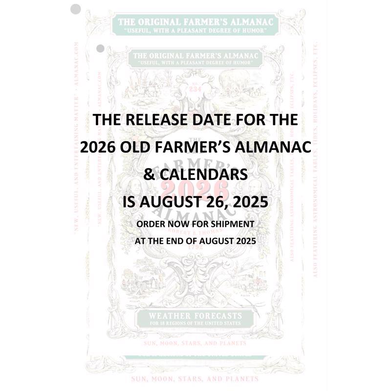 The Old Farmer's Almanac Yankee Publishing Gardening Calendar 2026 Calendar, Pack of 20
