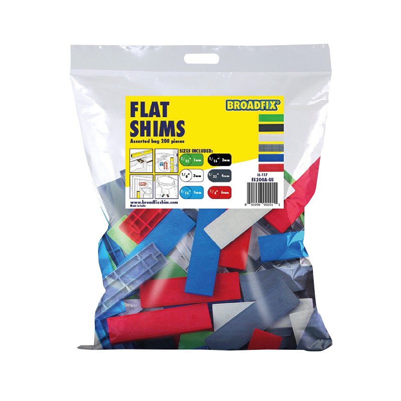 Broadfix FS200A-US Shim, 1-1/8 in W, 4 in L, Polypropylene