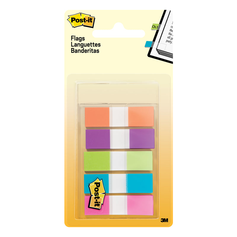 Post-it 0.5 in. W X 1.7 in. L Assorted Flag Page Markers 5 pad