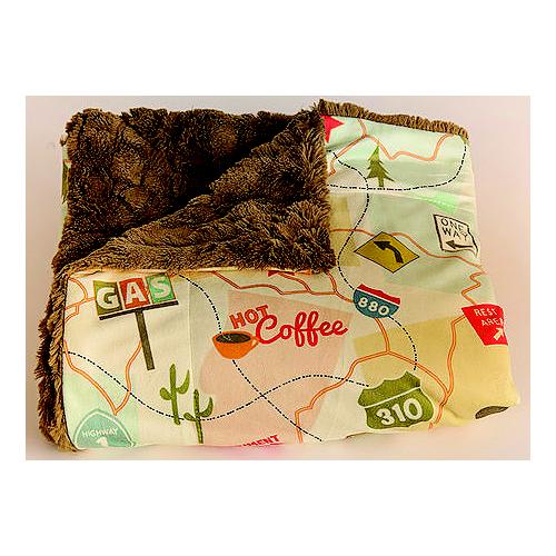 JR Products Camp Casual CC005TM Throw, Travel Map