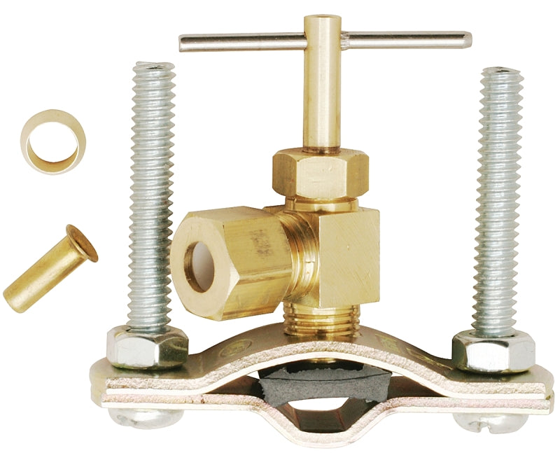 Plumb Pak PP25502LF Saddle Valve, 1/4 in OD Connection, Brass Body