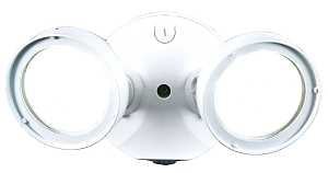 Halo Dusk-to-Dawn TGS TGS2S402DRRW Double Head Flood Light, 120 V, 21.6 W, 2-Lamp, LED Lamp, 2500 Lumens