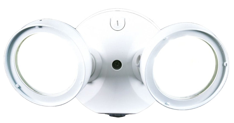 Halo Dusk-to-Dawn TGS TGS2S402DRRW Double Head Flood Light, 120 V, 21.6 W, 2-Lamp, LED Lamp, 2500 Lumens