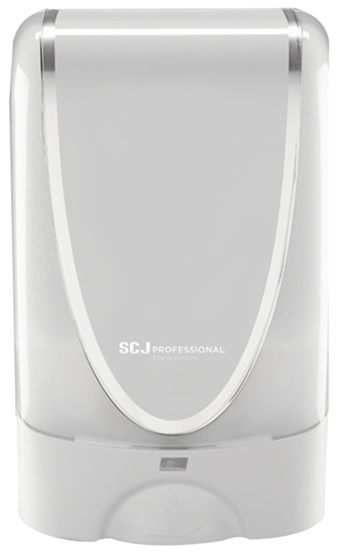 deb TF Ultra TF2WHI Soap/Sanitizer Dispenser, 1.2 L Capacity, Plastic, Chrome/White, Glossy, Automatic, Wall Mounting