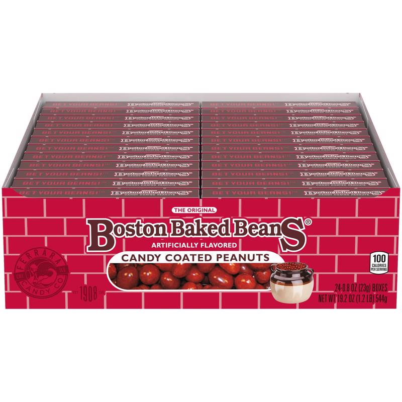 Peanut Head The Original Boston Baked Beans Candy Coated Peanuts Candy 0.75 oz, Pack of 24