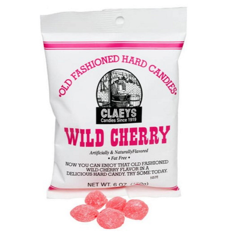 Claeys Old Fashioned Wild Cherry Hard Candy 6 oz