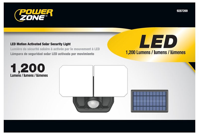 BELL LINK CL-SM1200-2H 2-Head Light with Solar Panel, 3.7 V, 8 W, LED Lamp, Daylight, 1200 Lumens