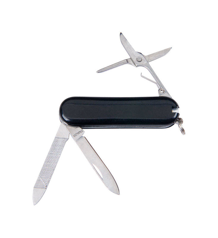 Home Plus Stainless Steel Black Multi-Tool Key Chain, Pack of 50