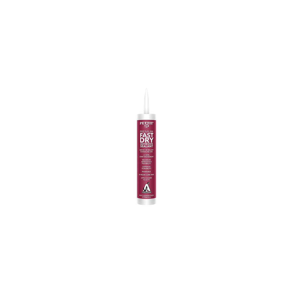 Pettit 6005C Anchortech Premium Fast Dry Adhesive Sealant, 10.1 oz., White