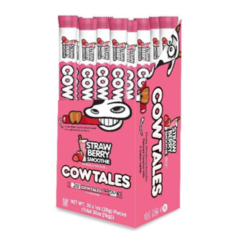 Goetze's Candy Cow Tales Strawberry Smoothie Candy 1 oz, Pack of 36