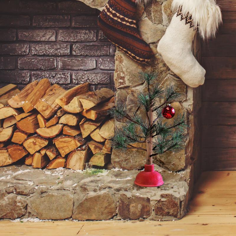 Rednek Multicolored Plunger Christmas Tree 15 in., Pack of 12