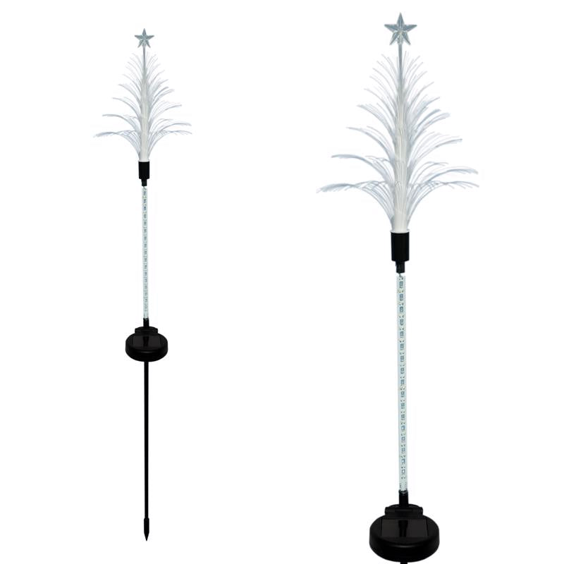 Alpine LED Christmas Tree Solar Stake 40 in. Pathway Decor, Pack of 16