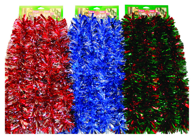 FC Young 12 ft. L Wide Tinsel Christmas Garland, Pack of 6
