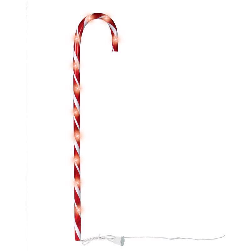 Celebrations Clear Lighted Candy Cane 27 in. Pathway Decor, Pack of 24