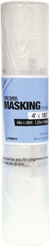 Trimaco 64880 Masking Film, 180 ft L, 48 in W, 0.4 mil Thick, Pack of 12