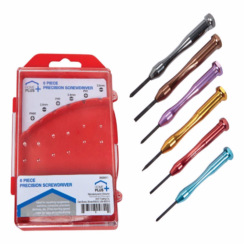 Home Plus Assorted Precision Driver Set 6 pc, Pack of 12