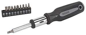 Vulcan SDZ-0320 Ratchet Screwdriver, 7-7/8 in OAL, Polypropylene/Thermoplastic Rubber Handle, Magnetic