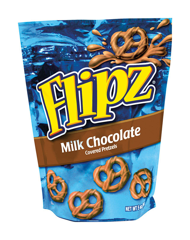 Flipz Milk Chocolate Covered Pretzels 5 oz, Pack of 6