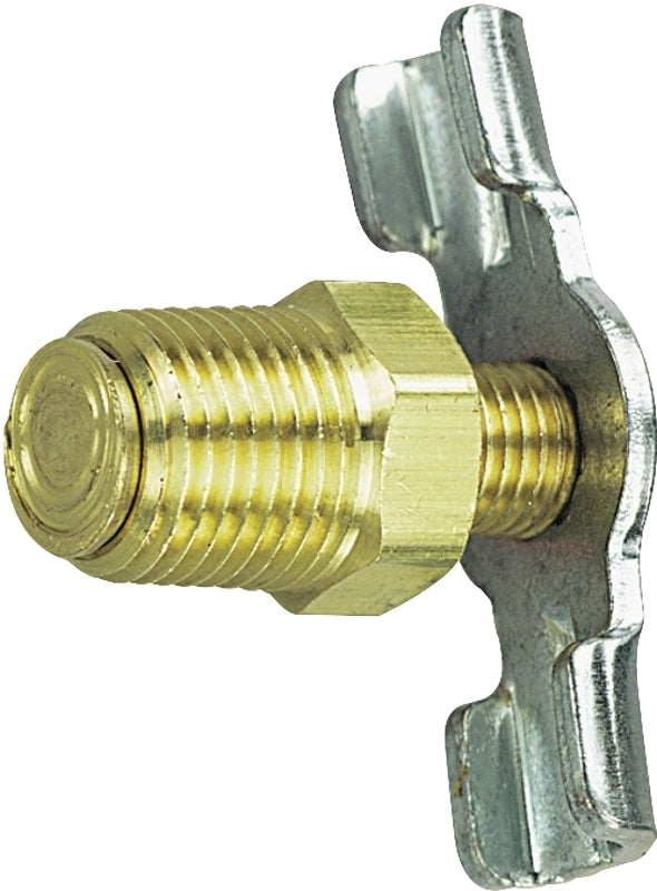 Tru-Flate 21-557GS Drain Cock, Specifications: 1/4 in NPT, Brass