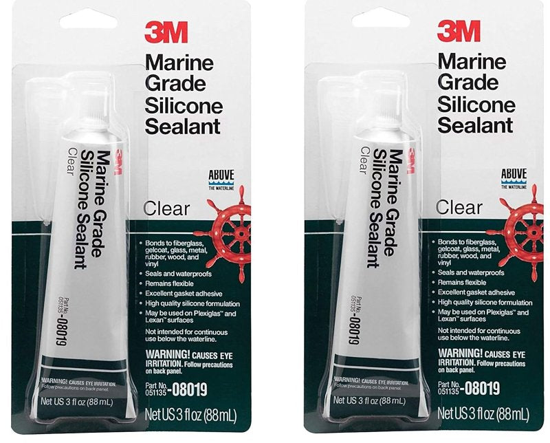 3M 8019 Marine-Grade Sealant, Clear, 3 oz Tube