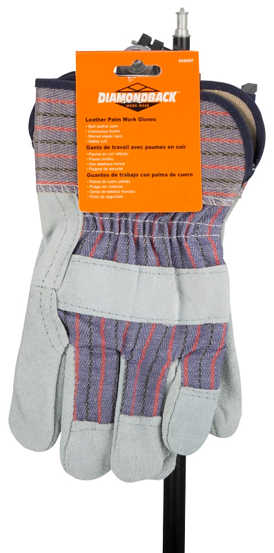 Diamondback SPAB Padded Gloves, Unisex, One-Size, 10-1/4 in L, Shirred Wrist, Fabric/Leather, Cotton Lining