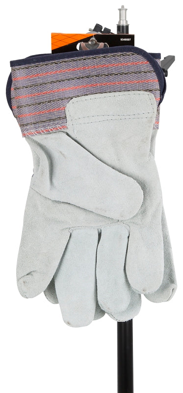 Diamondback SPAB Padded Gloves, Unisex, One-Size, 10-1/4 in L, Shirred Wrist, Fabric/Leather, Cotton Lining