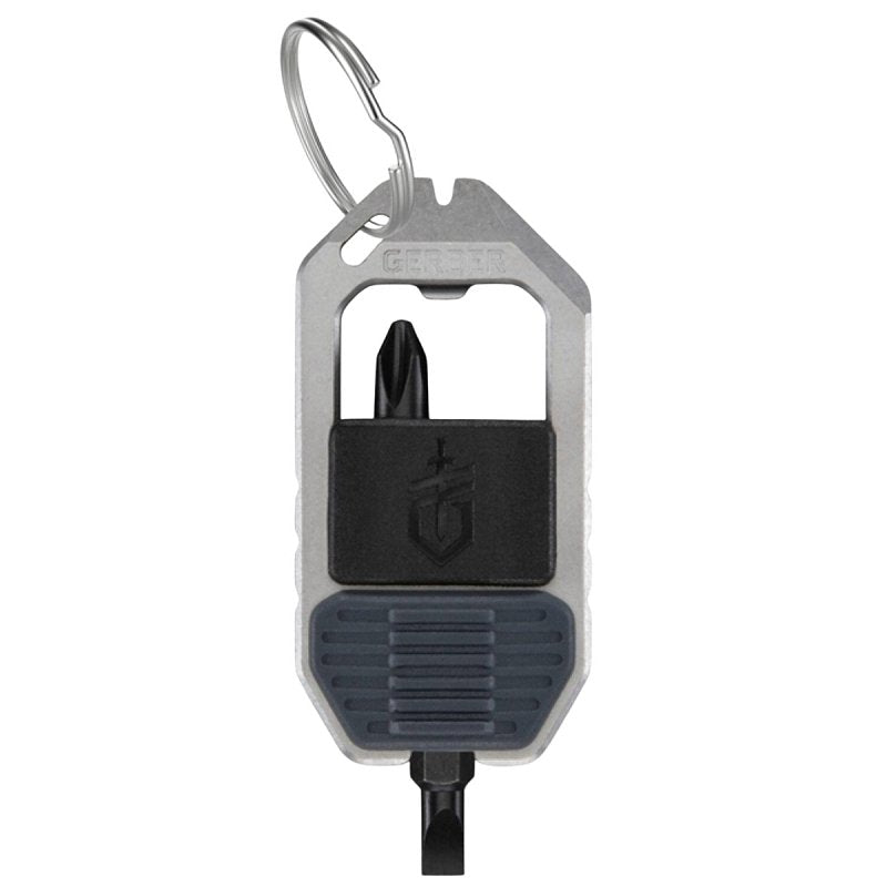 Gerber 1074049 Driver Keychain Multi-Tool, 5-Function, Stainless Steel, Stonewash, Urban Blue