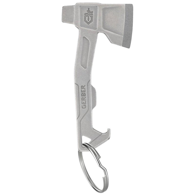 Gerber 1074043 Axe Keychain Multi-Tool, 3-Function, Stainless Steel, Silver